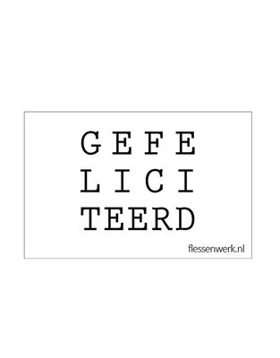 Flessenwerk - Card Gefeliciteerd