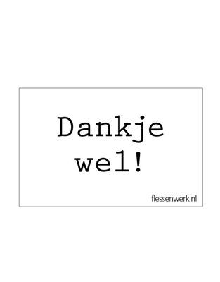 Flessenwerk - Card Dankje wel!