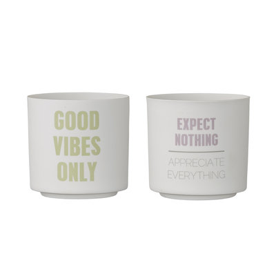 Bloomingville - Votive Good vibes s/2