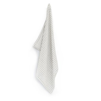 Puur lifestyle - Linen tea towel Stripe grey/white
