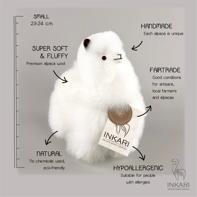 Inkari - Alpaca stuffed animal Ivory S