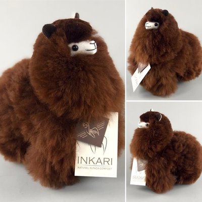 Inkari - Alpaca stuffed animal Chocolate S