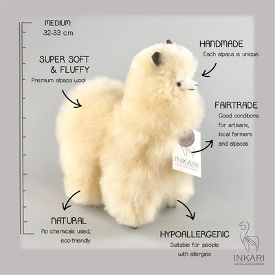 Inkari - Alpaca stuffed animal Blond M