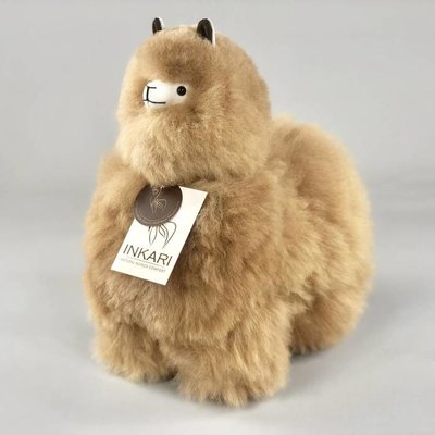 Inkari - Alpaca stuffed animal hazelnut M