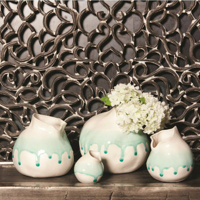 PTMD - North blue ceramic round pot s