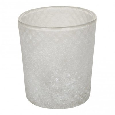 PTMD - Opaca Glass white tealight ribbed s