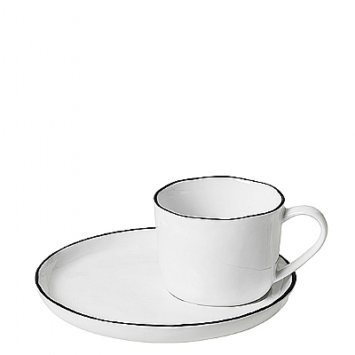 Broste Copenhagen - Salt - Cup w/saucer Small