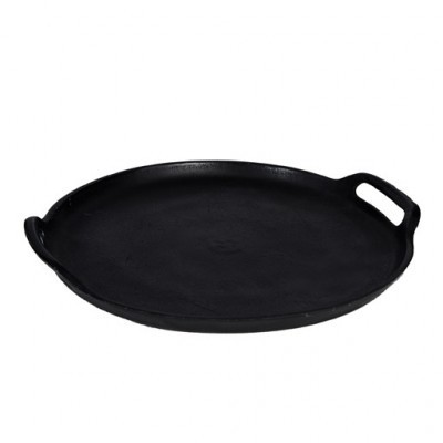 PTMD - Aluminium Black round tray L