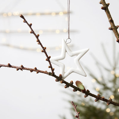House Doctor - Ornament Star open White