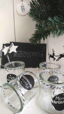 (Op) de Maalzolder - Tealight Merry Christmas black