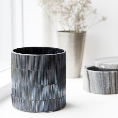 House Doctor - Tealight Pipe Black/grey