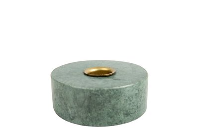 MrsBloom - Candle holder Collin Round Green marble