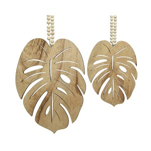 Monstera leaves wood s/2