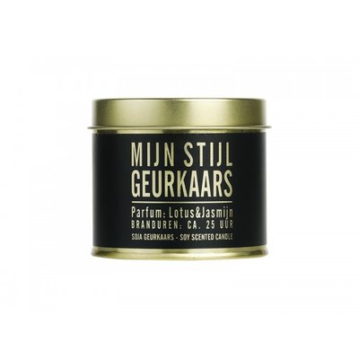 Mijn Stijl - Scented candle can gold Cedar & vetiver