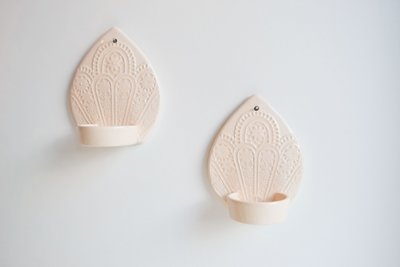 Kesemy design - Wall candleholder Lighten up Peach S