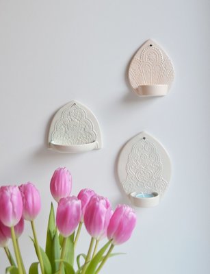 Kesemy design - Wall candleholder Lighten up Peach S