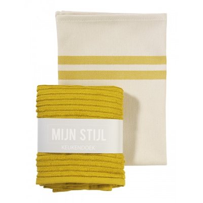 Mijn Stijl - Dishcloth Creamy & ocher