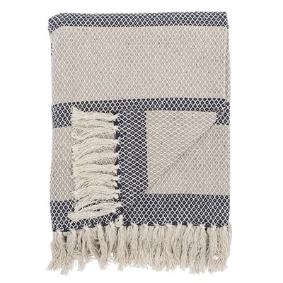 Bloomingville - Throw Blue stripe