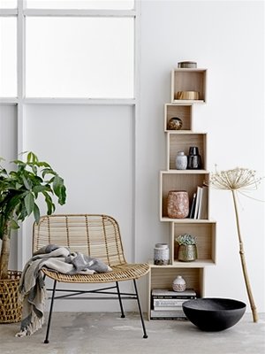 Bloomingville - Throw Blue stripe