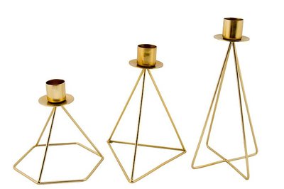 MrsBloom - Candle holder Christian antique gold