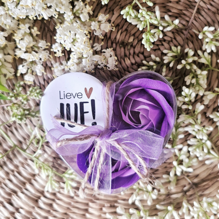DistelRoos - Soap flowers Lavender, set of 3 - Lieve juf